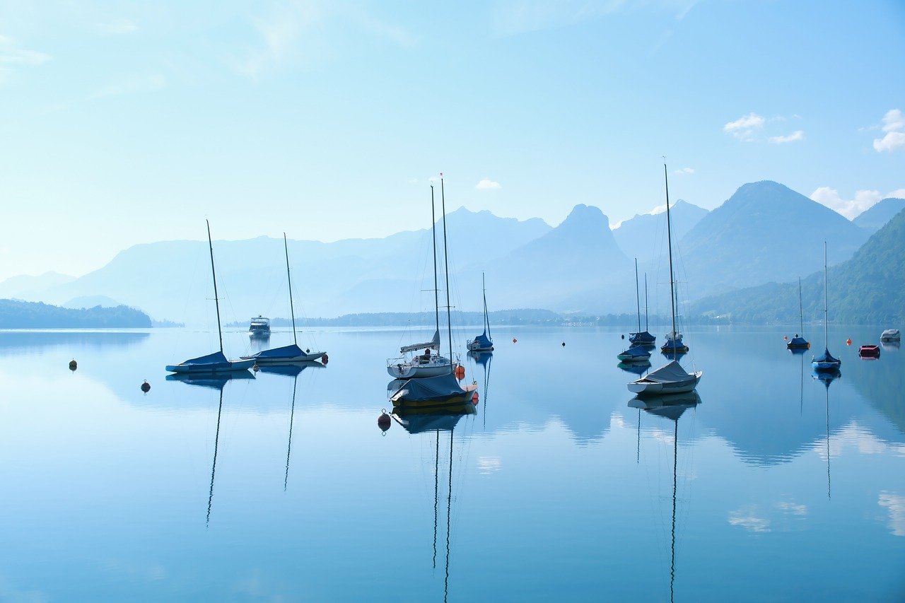 lake, lake wolfgang, salzkammergut